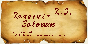 Krasimir Solomun vizit kartica
